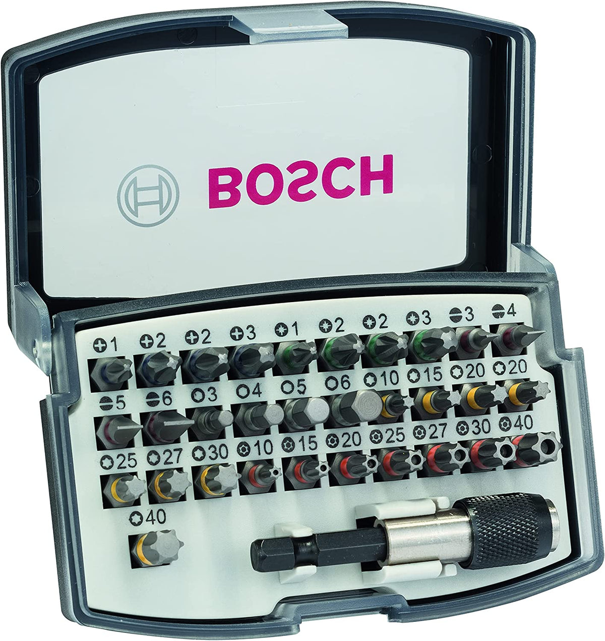 BOSCH Professional Set Da 32 Pezzi, Bit Di Avvitamento Extra Hard, Nero